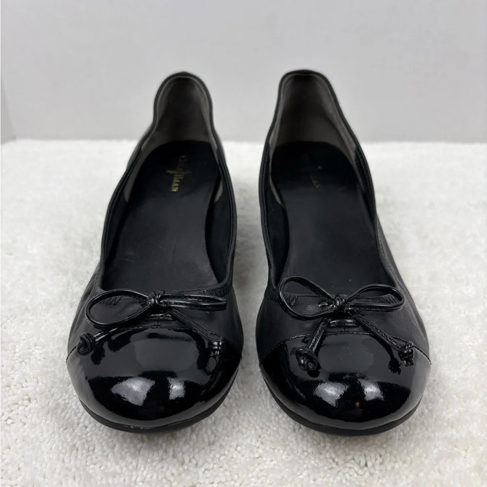Cole Haan Women’s Nike Air Tali Patent Leather Cap Toe Wedge